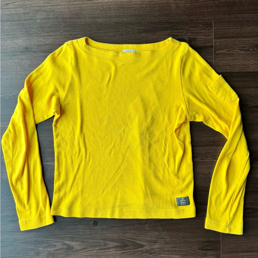 Calvin Klein Jeans Yellow Long Sleeve Top
